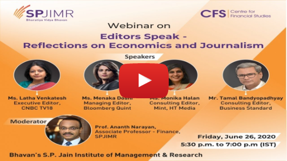 Webinar: Editors Speak - Reflections On Economics And Journalism