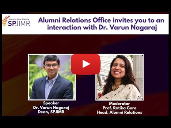 Dean Dr. Varun Nagaraj interacts with SPJIMR Alumni Dean Dr. Varun Nagaraj interacts with SPJIMR Alumni