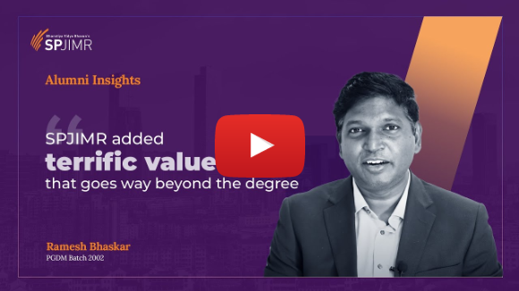 Alumni Insights with Bhaskar Ramesh, Director, Google India and PGDM 2002 alumnus Alumni Insights with Bhaskar Ramesh, Director, Google India and PGDM 2002 alumnus