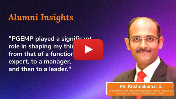 Krishnakumar S., General Director at Kirby Southeast Asia, on how PGEMP shaped his leadership path
